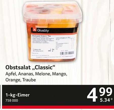 Obstsalat „Classic“ Apfel, Ananas, Melone, Mango, Orange, Traube