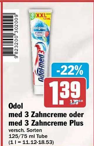 Odol med 3 Zahncreme oder med 3 Zahncreme Plus
