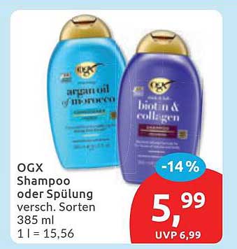 OGX Shampoo oder Spülung versch. Sorten 385 ml
