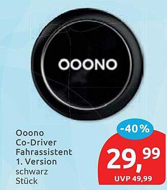 Ooono Co-Driver Fahrassistent 1. Version schwarz Stück