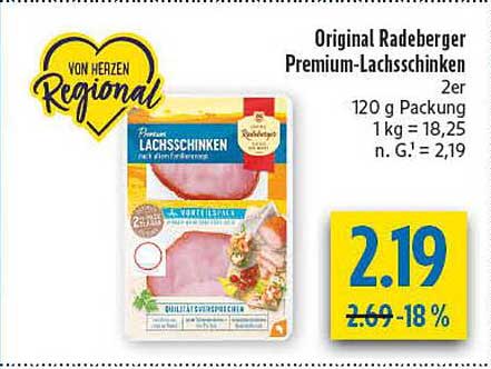 Original Radeberger Premium-Lachsschinken 2er
