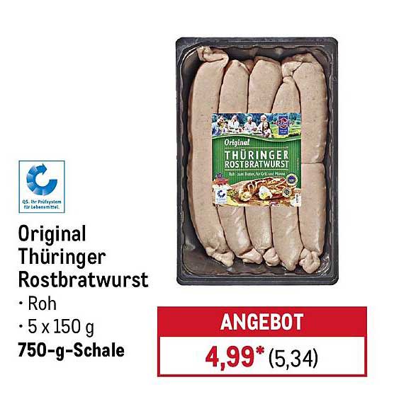 Original Thüringer Rostbratwurst