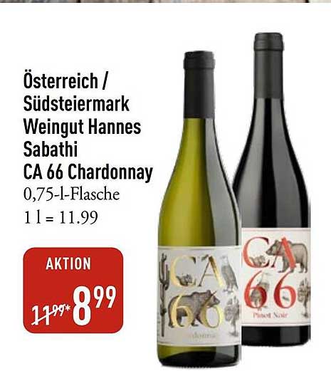 Österreich / Südsteiermark Weingut Hannes Sabathi CA 66 Chardonnay