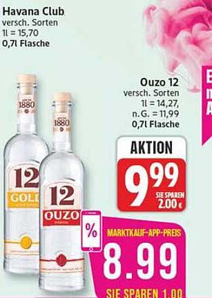 Ouzo 12 versch. Sorten 0,7l Flasche
