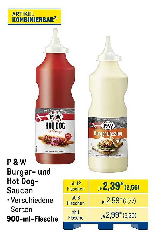 P & W Burger- und Hot Dog-Saucen
