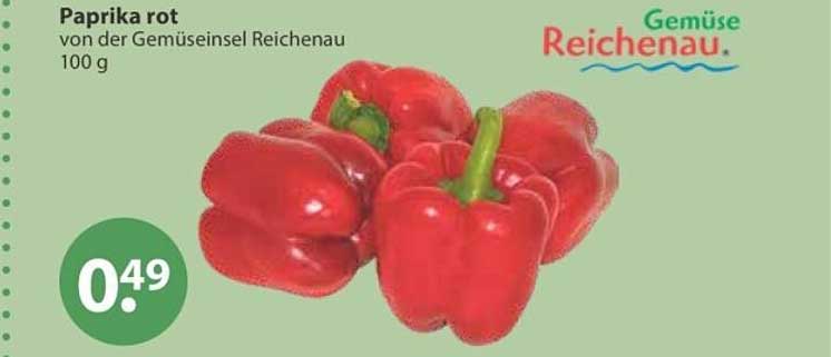 Paprika rot von der Gemüseinsel Reichenau 100 g