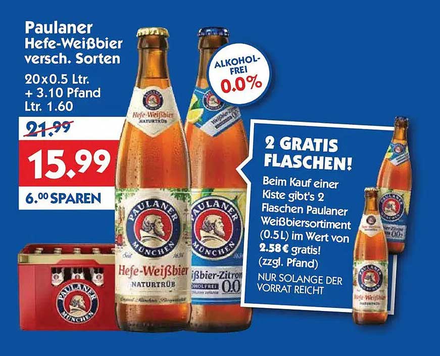 Paulaner Hefe-Weißbier versch. Sorten
