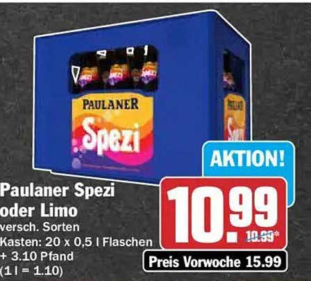 Paulaner Spezi oder Limo versch. Sorten