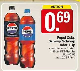 Pepsi Cola, Schwip Schwap oder 7Up