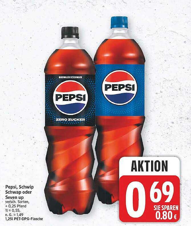 Pepsi, Schwip Schwap oder Seven up