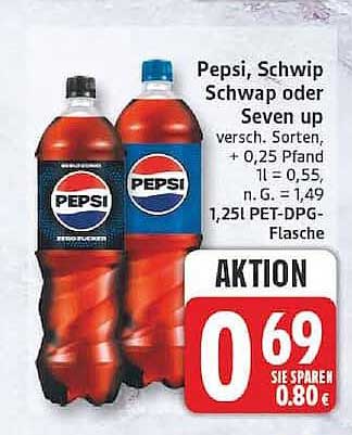 Pepsi, Schwip Schwap oder Seven up