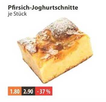 Pfirsich-Joghurt-schnitte je Stück