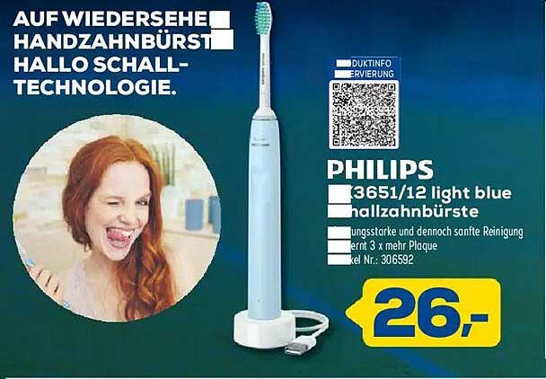 PHILIPS 3651/12 light blue Schallzahnbürste