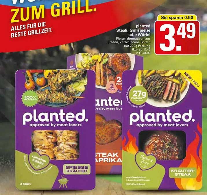 planted. Steak, Grillspieße oder Würfel