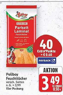 Poliboy Feuchttücher versch. Sorten