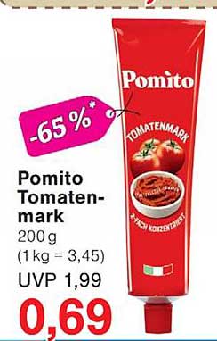 Pomito Tomatenmark 200 g (1 kg = 3,45) UVP 1,99