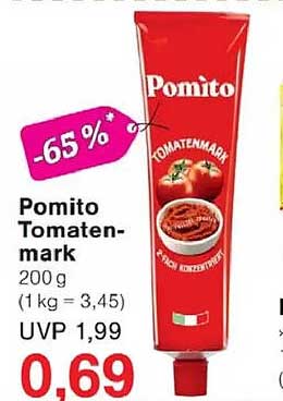 Pomito Tomatenmark 200 g (1 kg = 3,45) UVP 1,99