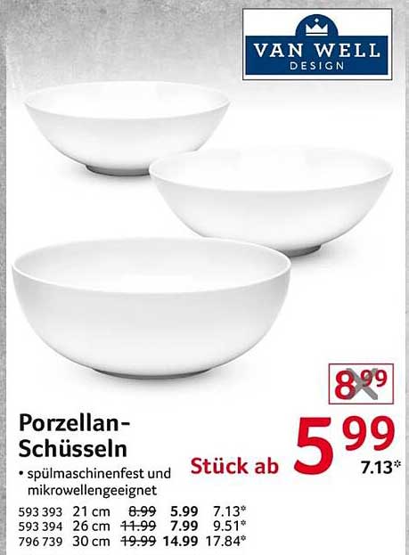 Porzellan-Schüsseln