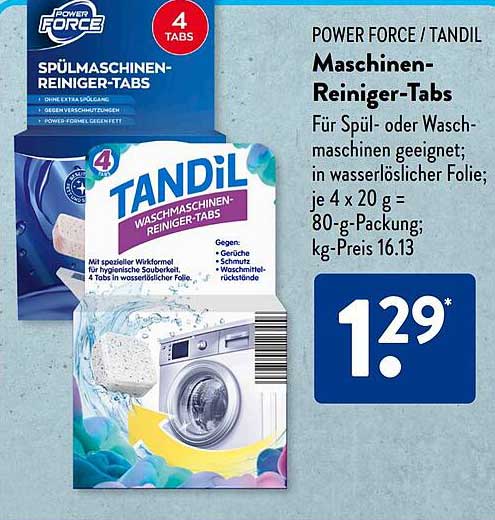 POWER FORCE / TANDIL Maschinen-Reiniger-Tabs