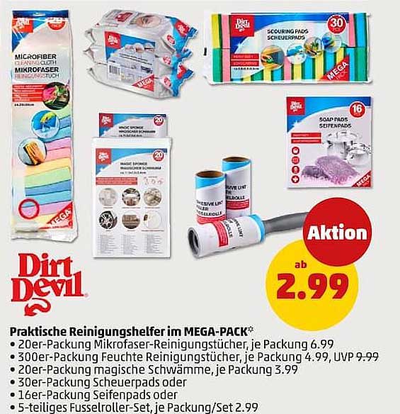 Praktische Reinigungshelfer im MEGA-PACK*