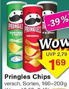 Pringles Chips versch. Sorten, 160–200g