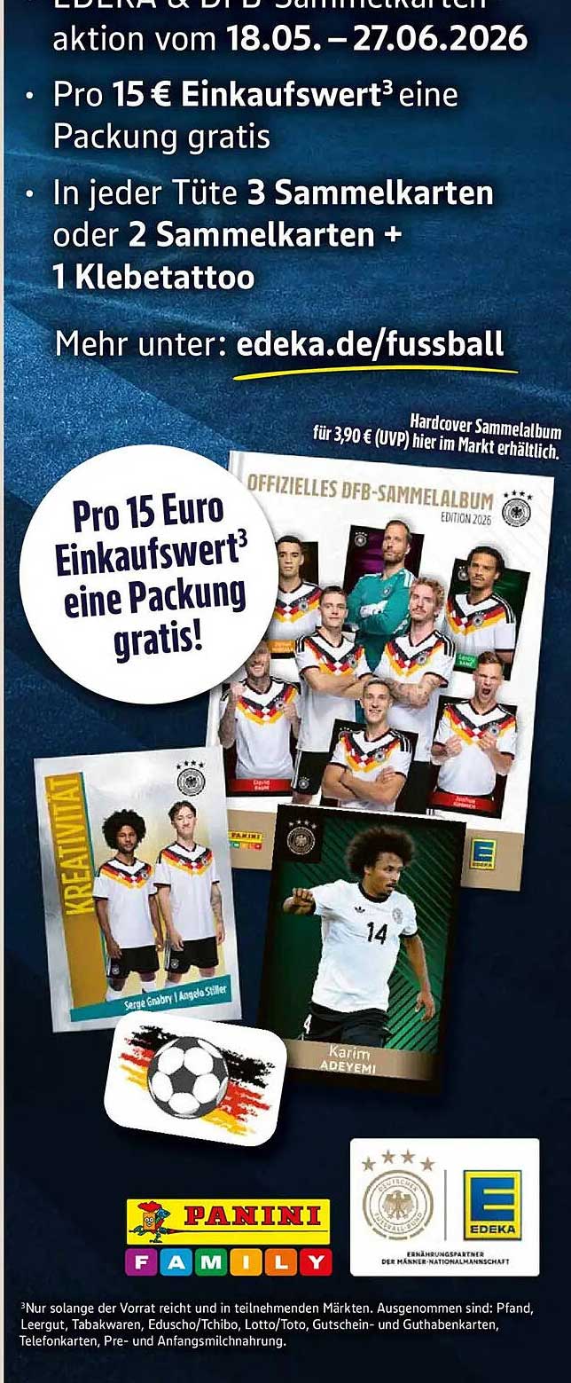 Pro 15 Euro Einkaufswert³ eine Packung gratis!