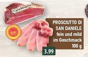 PROSCIUTTO DI SAN DANIELE fein und mild im Geschmack 100 g