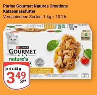 Purina Gourmet Natures Creations Katzennassfutter Verschiedene Sorten, 1 kg = 10.26