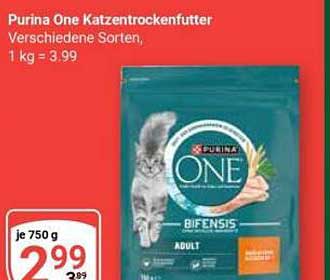 Purina One Katzentrockenfutter Verschiedene Sorten, 1 kg = 3,99