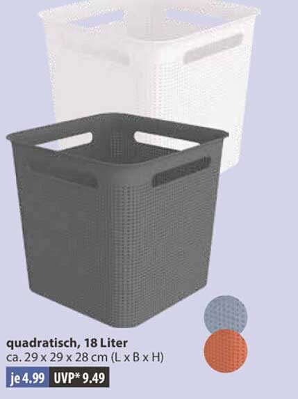 quadratisch, 18 Liter