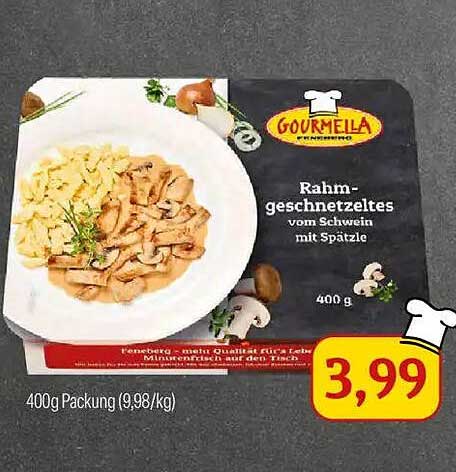 Rahm-geschnetzeltes vom Schwein mit Spätzle