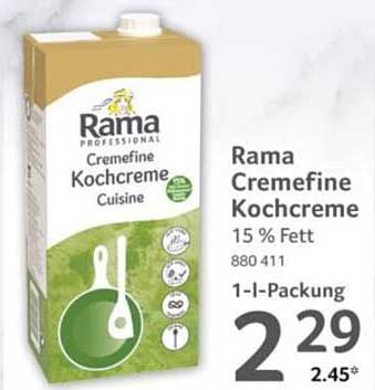 Rama Cremefine Kochcreme 15 % Fett 880 411 1-l-Packung
