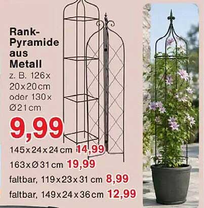 Rank-Pyramide aus Metall
