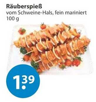 Räuberspieß vom Schweine-Hals, fein mariniert 100 g