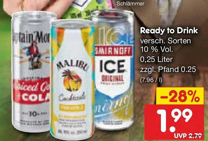 Ready to Drink versch. Sorten 10 % Vol. 0,25 Liter zzgl. Pfand 0.25