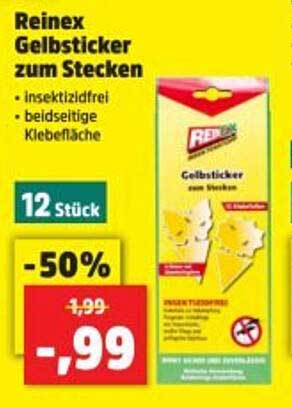 Reinex Gelbsticker zum Stecken