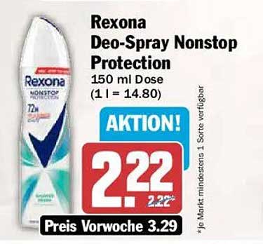 Rexona Deo-Spray Nonstop Protection 150 ml Dose (1 l = 14.80)