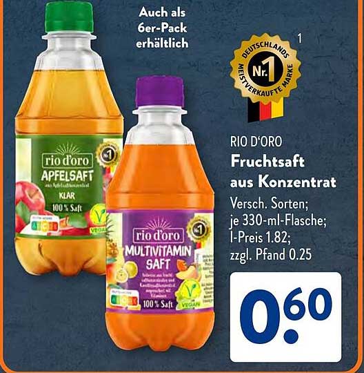 RIO D'ORO Fruchtsaft aus Konzentrat