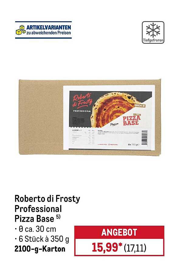 Roberto di Frosty Professional Pizza Base