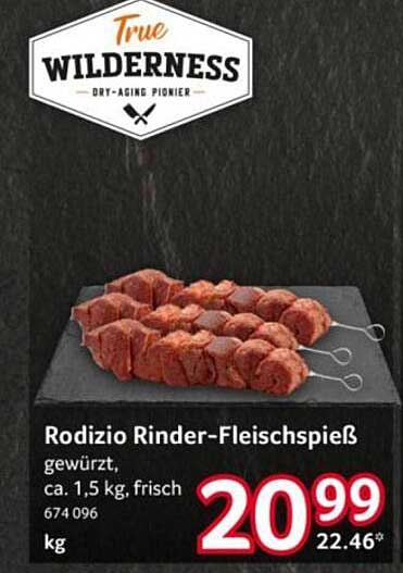 Rodizio Rinder-Fleischspieß gewürzt, ca. 1,5 kg, frisch