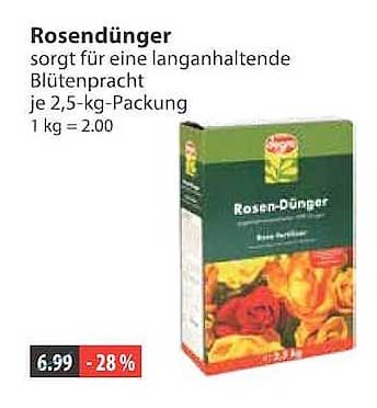 Rosendünger sorgt für eine langanhaltende Blütenpracht je 2,5-kg-Packung 1 kg = 2.00