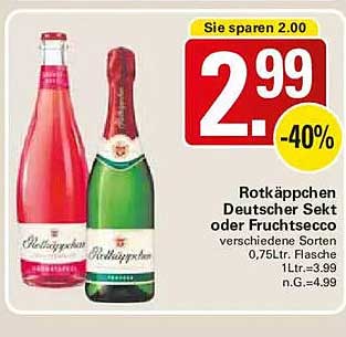 Rotkäppchen Deutscher Sekt oder Fruchtsecco verschiedene Sorten 0,75 Liter Flasche