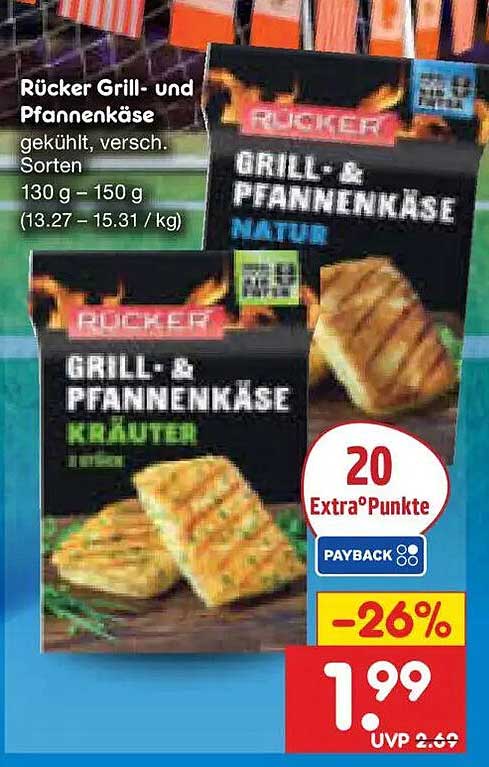 Rücker Grill- und Pfannenkäse gekühlt, versch. Sorten 130 g - 150 g
