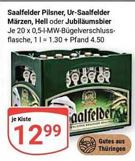 Saalfelder Pilsner, Ur-Saalfelder Märzen, Hell oder Jubiläumsbier