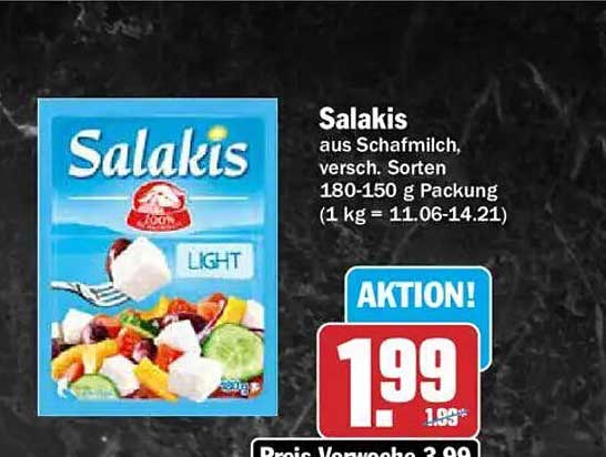 Salakis aus Schafmilch, versch. Sorten 180-150 g Packung (1 kg = 11.06-14.21)