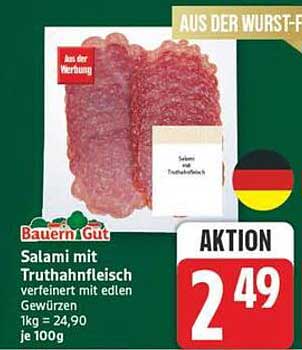Salami mit Truthahfleisch Verfeinert mit edlen Gewürzen