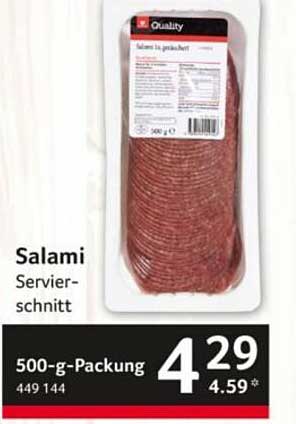 Salami Servier-schnitt