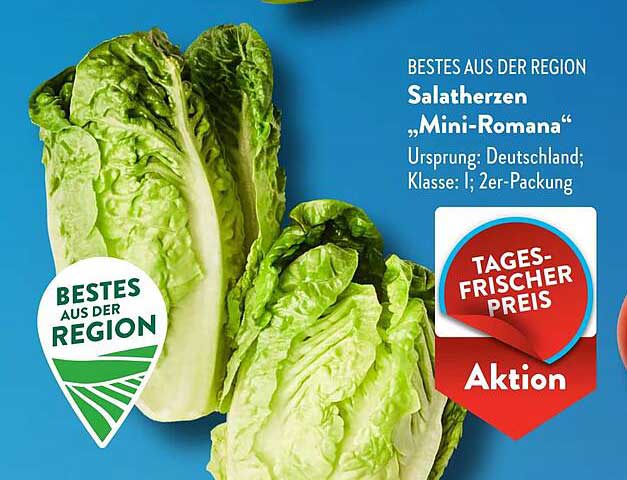 Salatherzen „Mini-Romana“