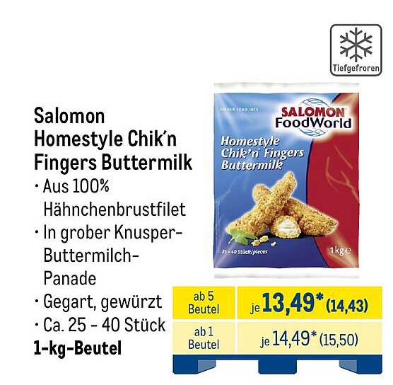 Salomon Homestyle Chik'n Fingers Buttermilk