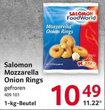 Salomon Mozzarella Onion Rings gefroren 1-kg-Beutel